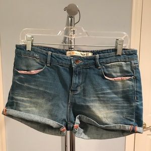 ZARA Medium Wash Jean Shorts